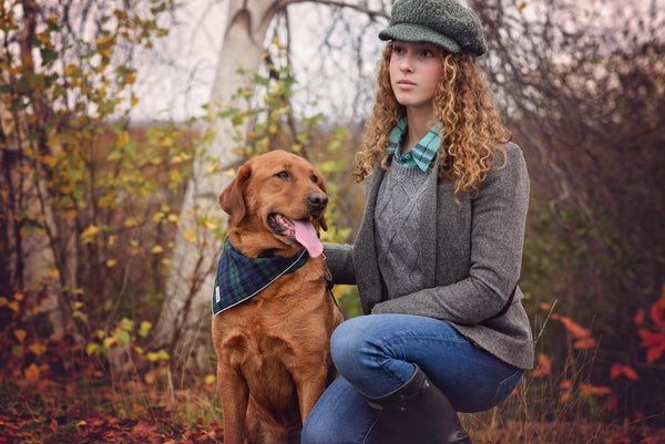 The Max Tartan Plaid Flannel Dog Bandana - Green
