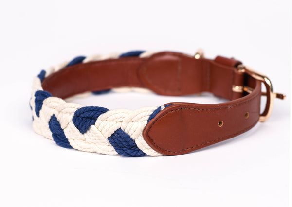 The KW Nautical Leather & Rope Collar
