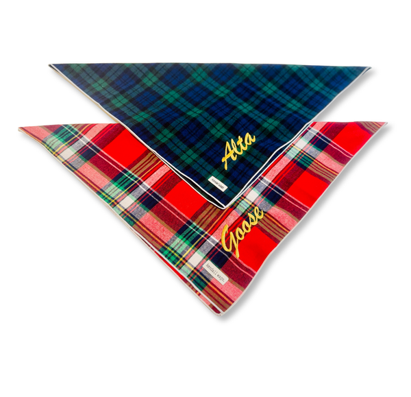 The Max Tartan Plaid Flannel Dog Bandana - Green