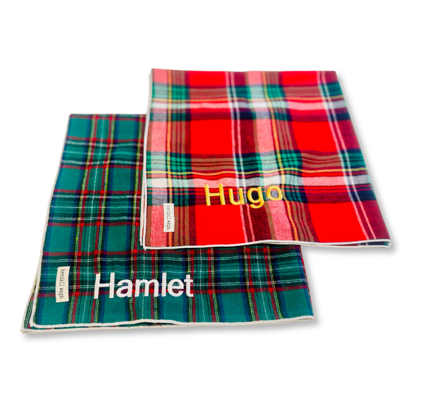 Holiday Green Tartan Bandana