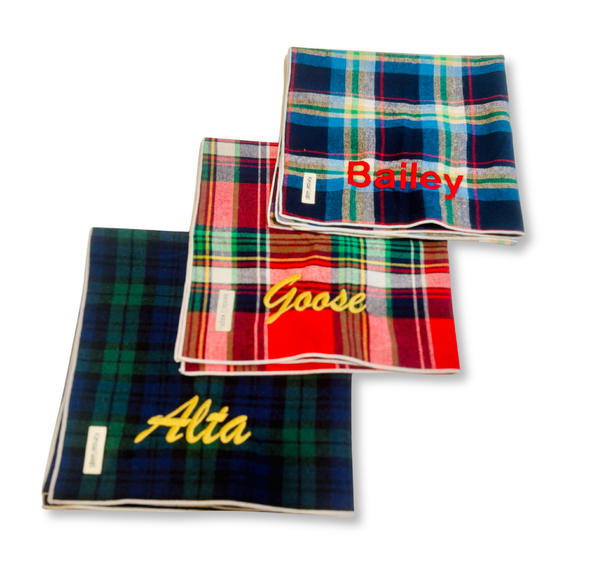 The Max Tartan Plaid Flannel Dog Bandana - Green