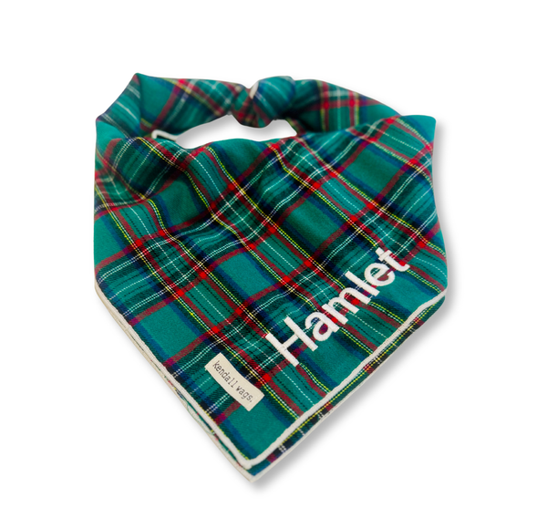 Holiday Green Tartan Bandana