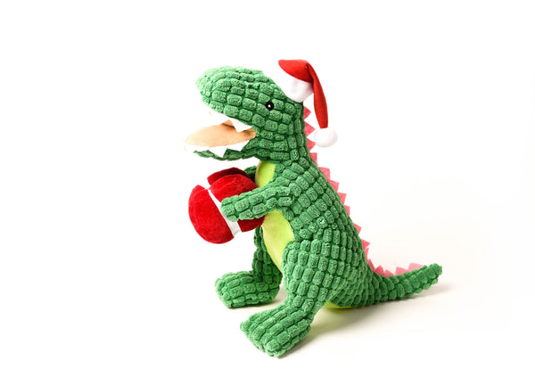 Holiday Dino Squeaky Toy